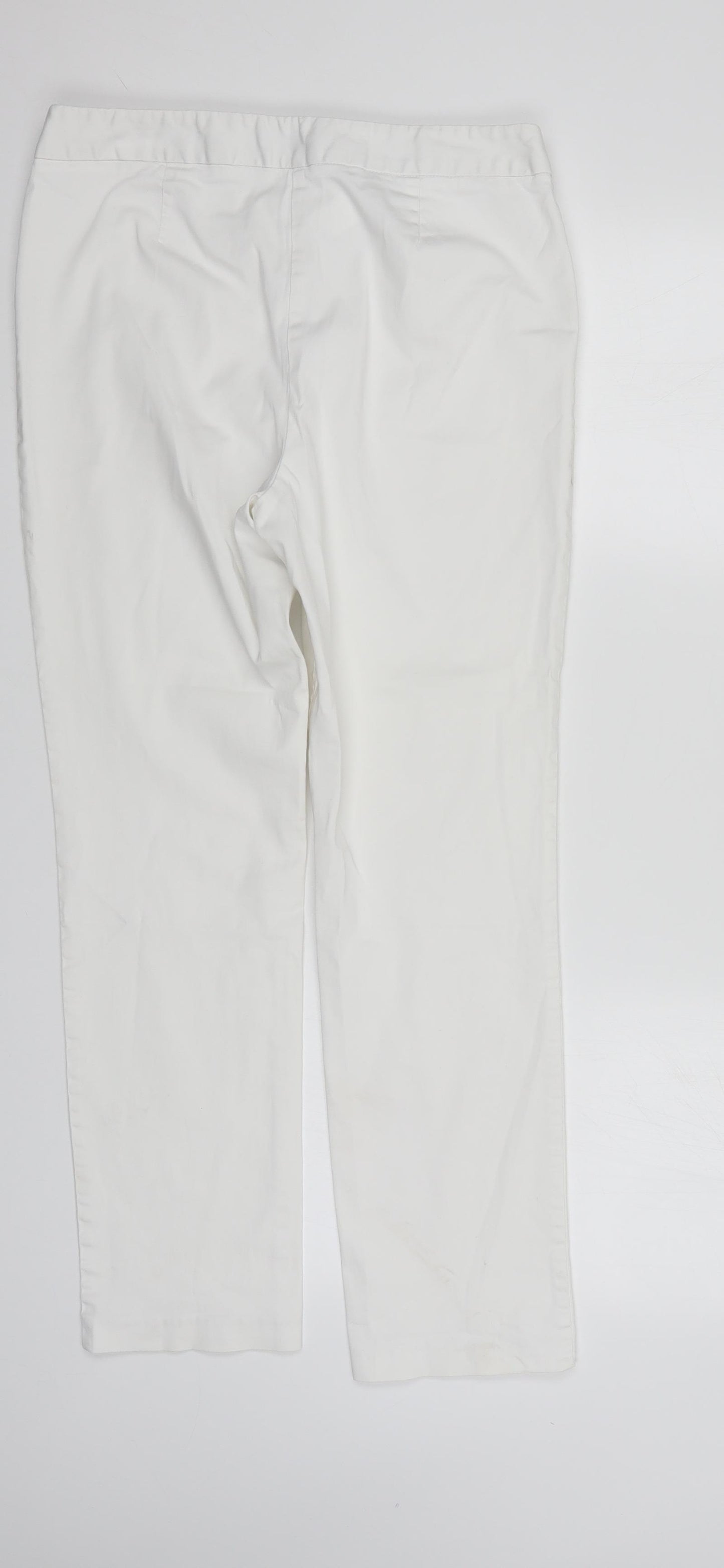 M&S Womens White   Straight Jeans Size 12 L27 in