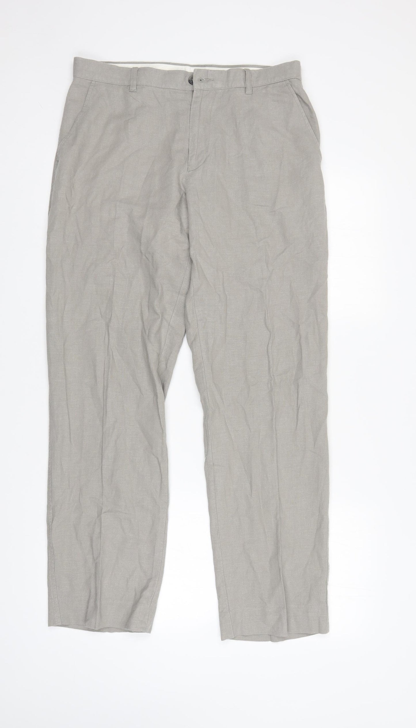 Marks and Spencer Mens Grey   Trousers  Size 32 L31 in
