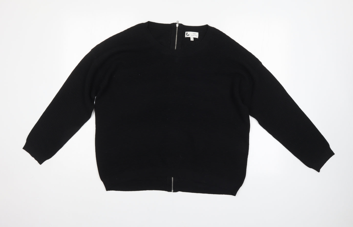 NEXT Womens Black   Full Zip Jumper Size 16