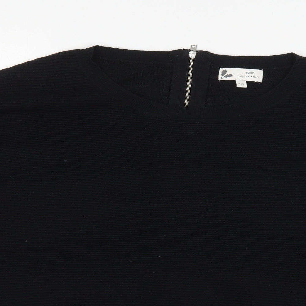 NEXT Womens Black   Full Zip Jumper Size 16