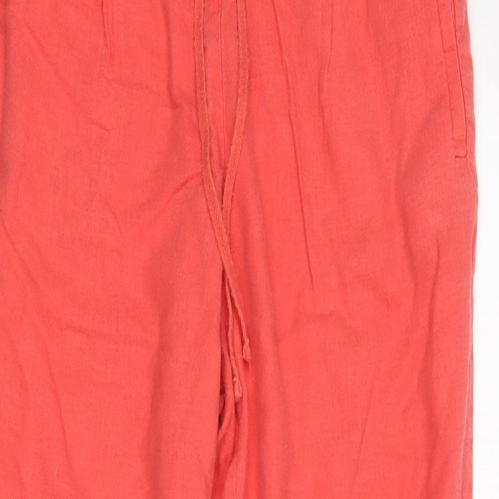 M&S Womens Orange   Trousers  Size 12 L26 in