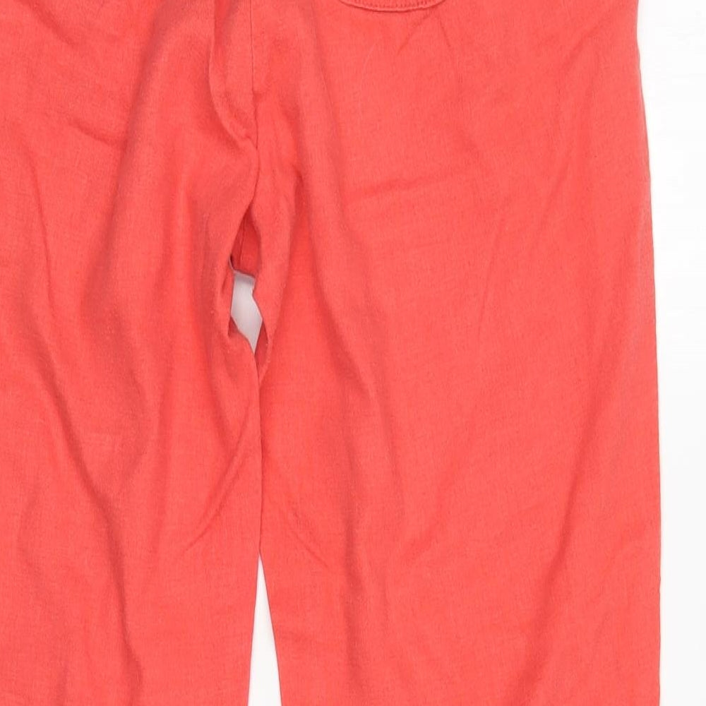 M&S Womens Orange   Trousers  Size 12 L26 in