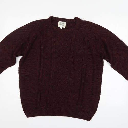 Easy Mens Purple   Pullover Jumper Size L