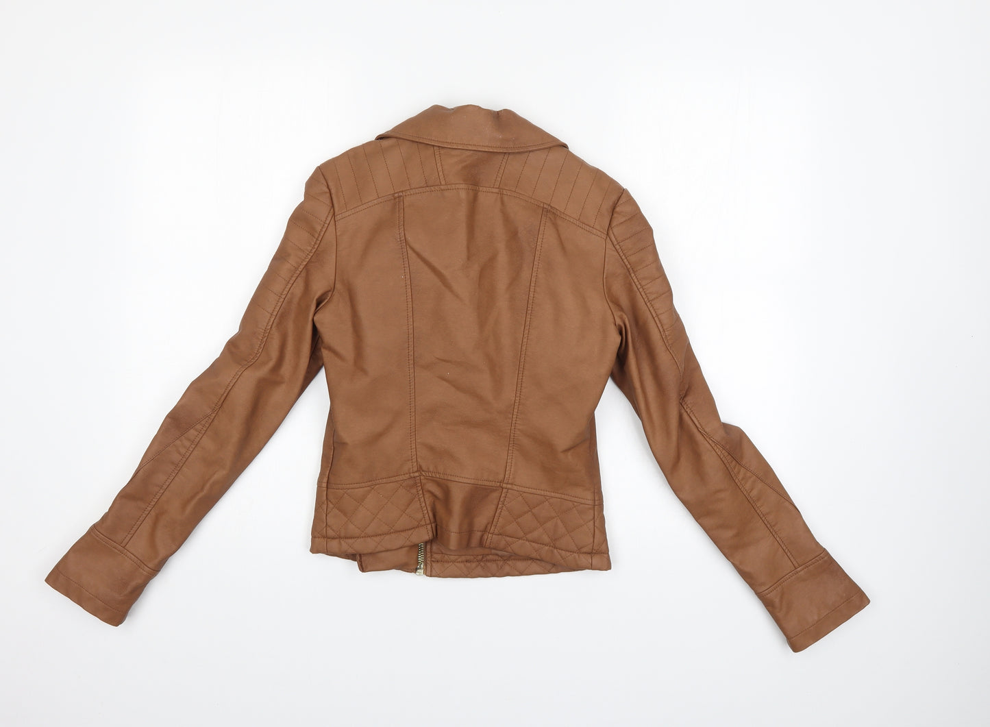 Miss Selfridge Womens Beige   Biker Coatigan Size 8