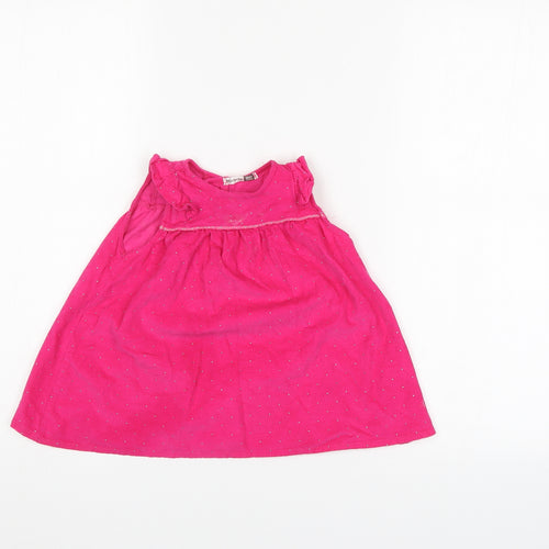 Pep & co Girls Pink Spotted  A-Line  Size 6-9 Months