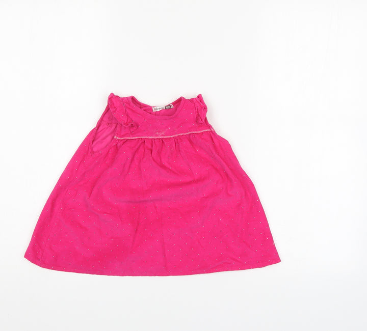Pep & co Girls Pink Spotted  A-Line  Size 6-9 Months