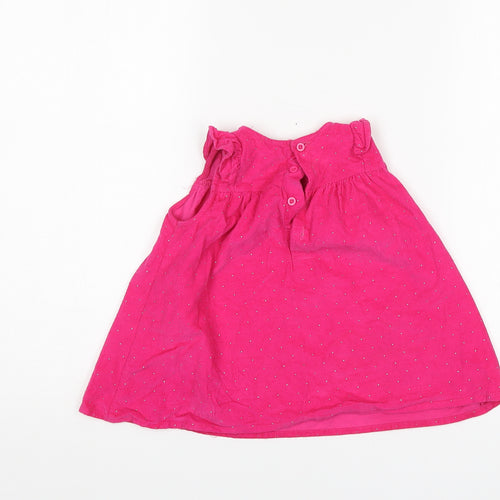 Pep & co Girls Pink Spotted  A-Line  Size 6-9 Months