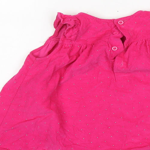Pep & co Girls Pink Spotted  A-Line  Size 6-9 Months