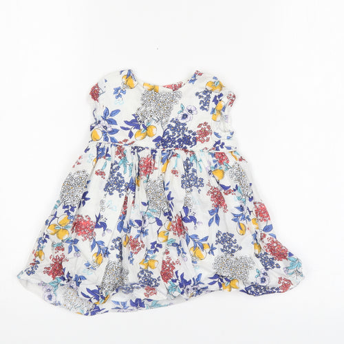 M&S Girls Multicoloured Floral  Shift  Size 6-9 Months