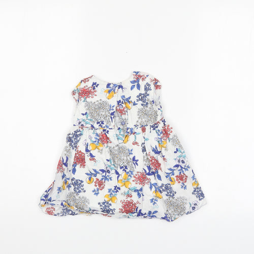 M&S Girls Multicoloured Floral  Shift  Size 6-9 Months