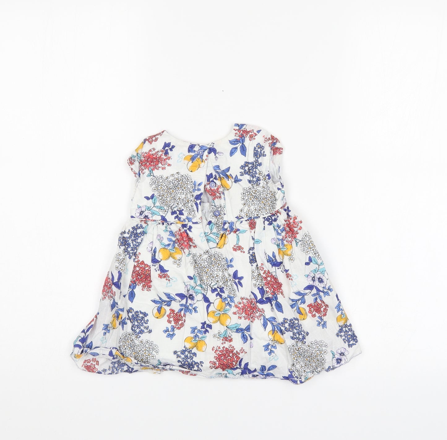 M&S Girls Multicoloured Floral  Shift  Size 6-9 Months