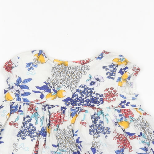 M&S Girls Multicoloured Floral  Shift  Size 6-9 Months