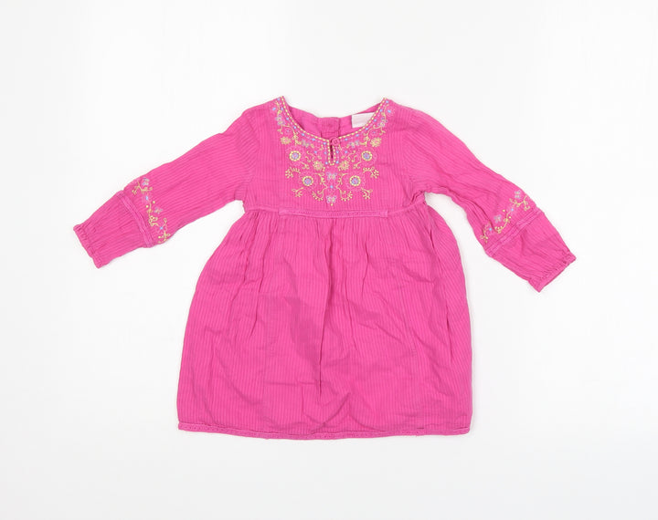 Butterfly Girls Pink Floral  Shift  Size 12-18 Months