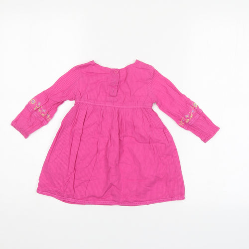 Butterfly Girls Pink Floral  Shift  Size 12-18 Months