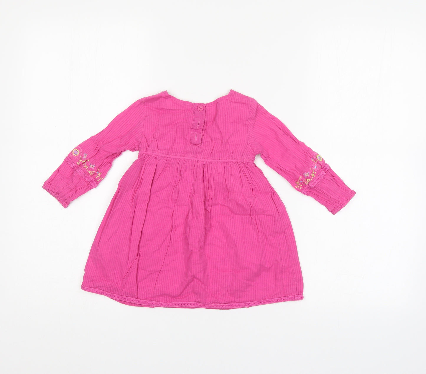 Butterfly Girls Pink Floral  Shift  Size 12-18 Months