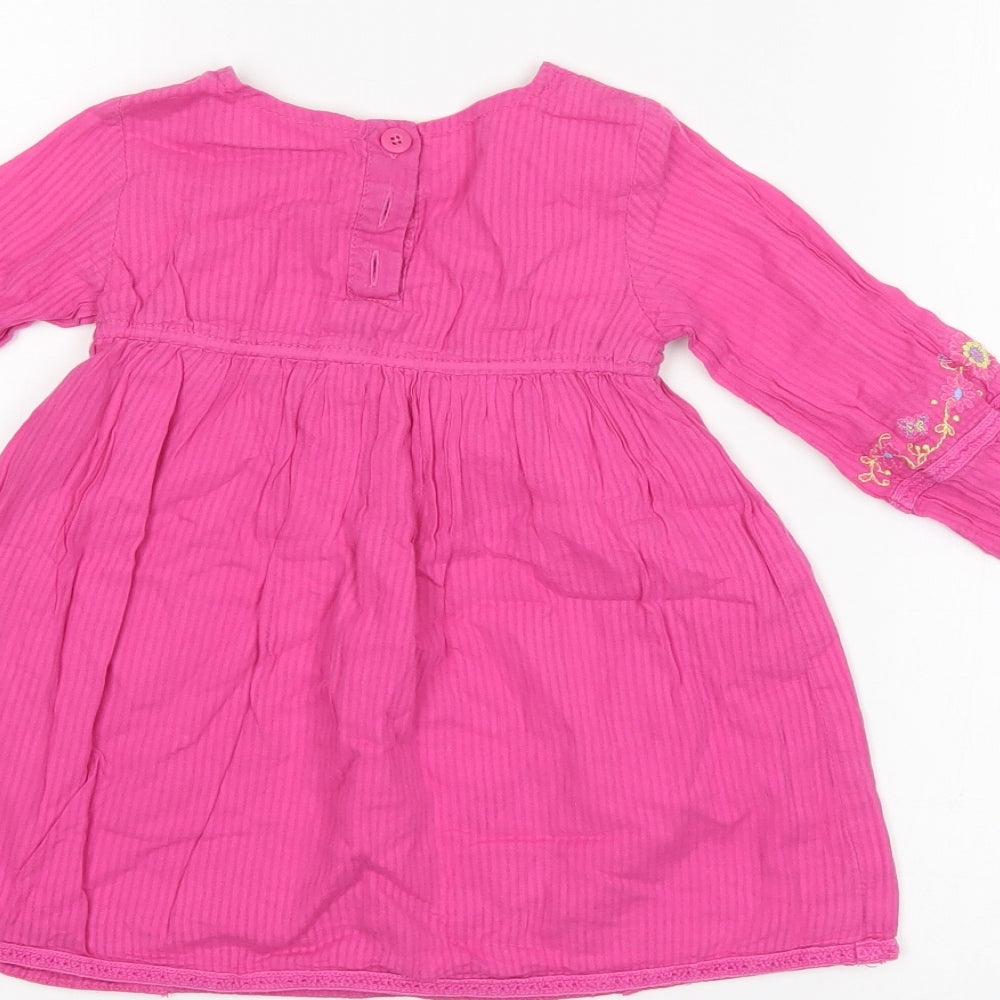Butterfly Girls Pink Floral  Shift  Size 12-18 Months