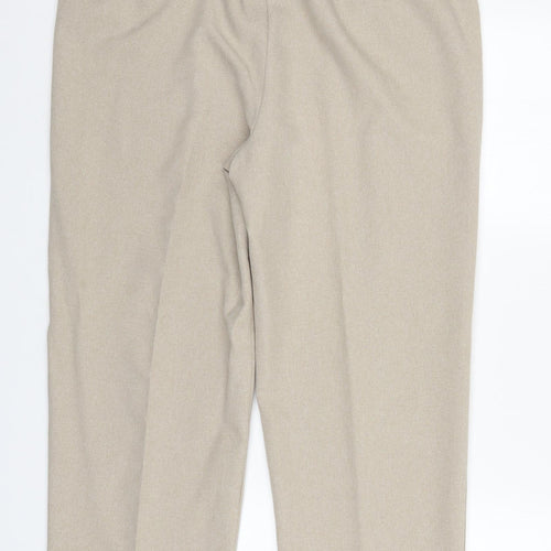BM Womens Ivory   Trousers  Size 16 L25 in - Elastic Waist