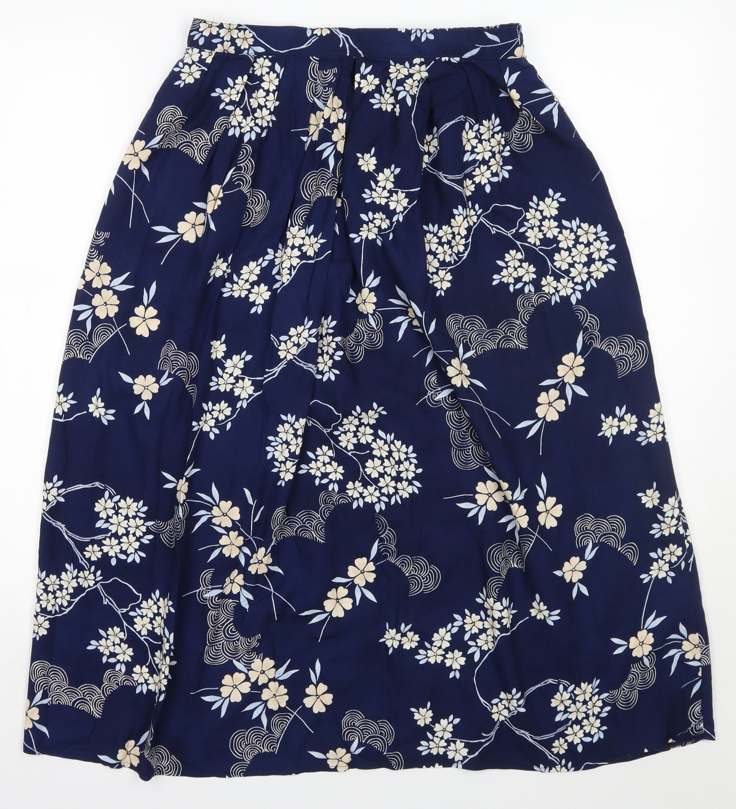 Berkertex Womens Blue Floral  A-Line Skirt Size 14