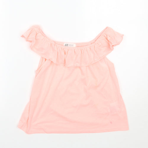 H&M Girls Pink   Basic T-Shirt Size 9 Years