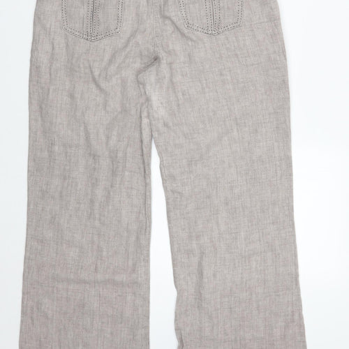 Wrap Womens Beige   Trousers  Size 14 L27.5 in