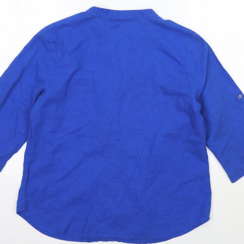 BM Womens Blue   Basic Button-Up Size 16