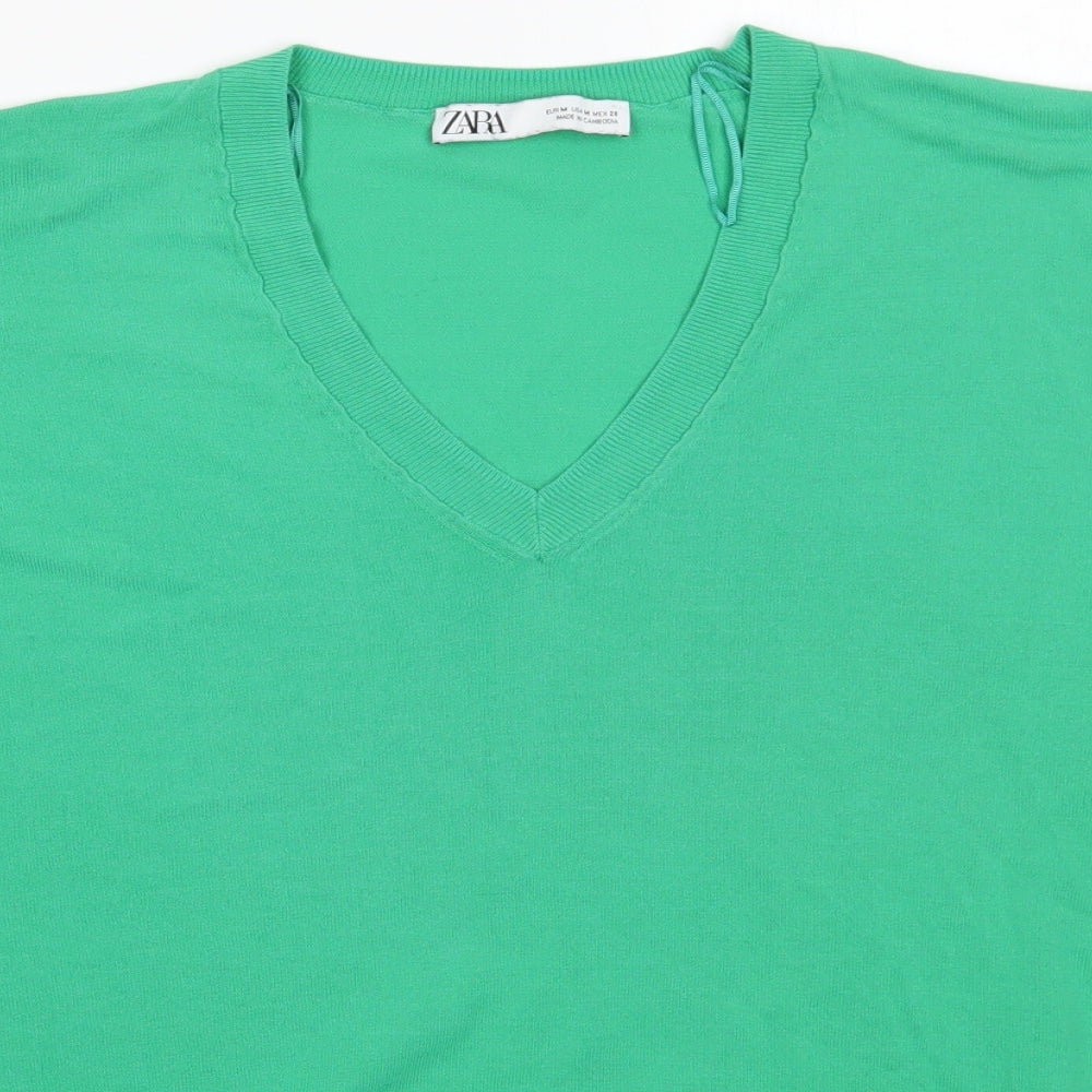 Zara Womens Green   Pullover Jumper Size M