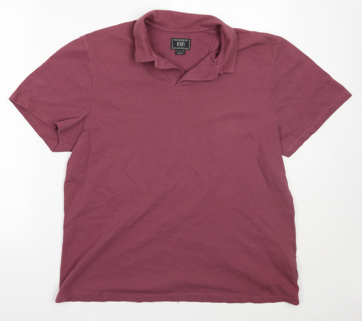 F&F Mens Purple    Polo Size L