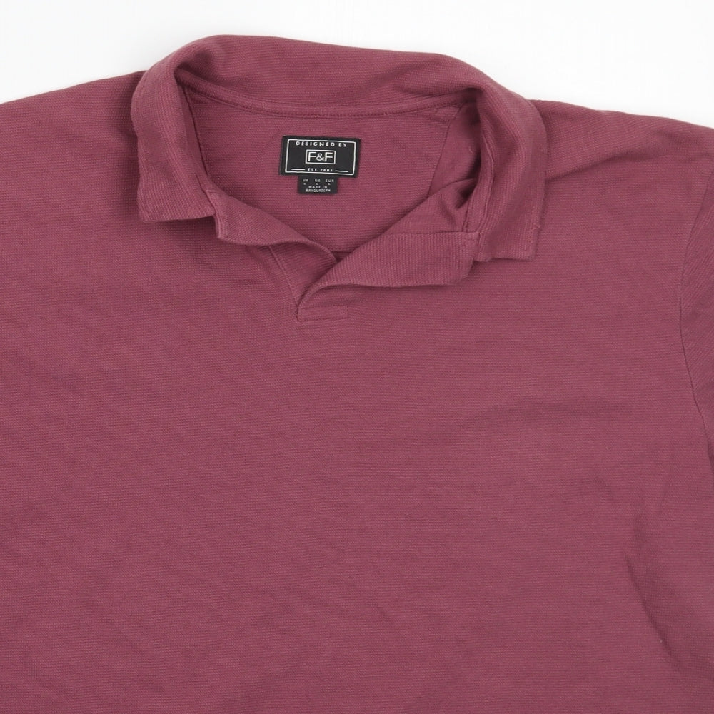 F&F Mens Purple    Polo Size L