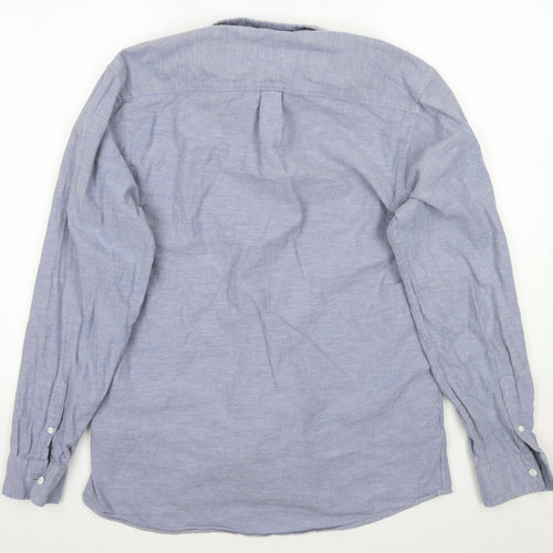 Topman Mens Blue    Button-Up Size XL