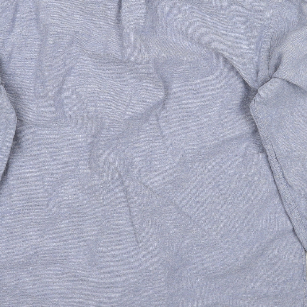 Topman Mens Blue    Button-Up Size XL