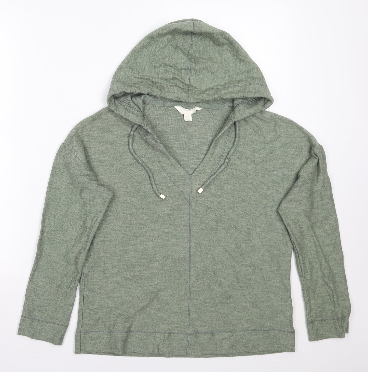 Marks and Spencer Womens Green   Pullover Hoodie Size 8