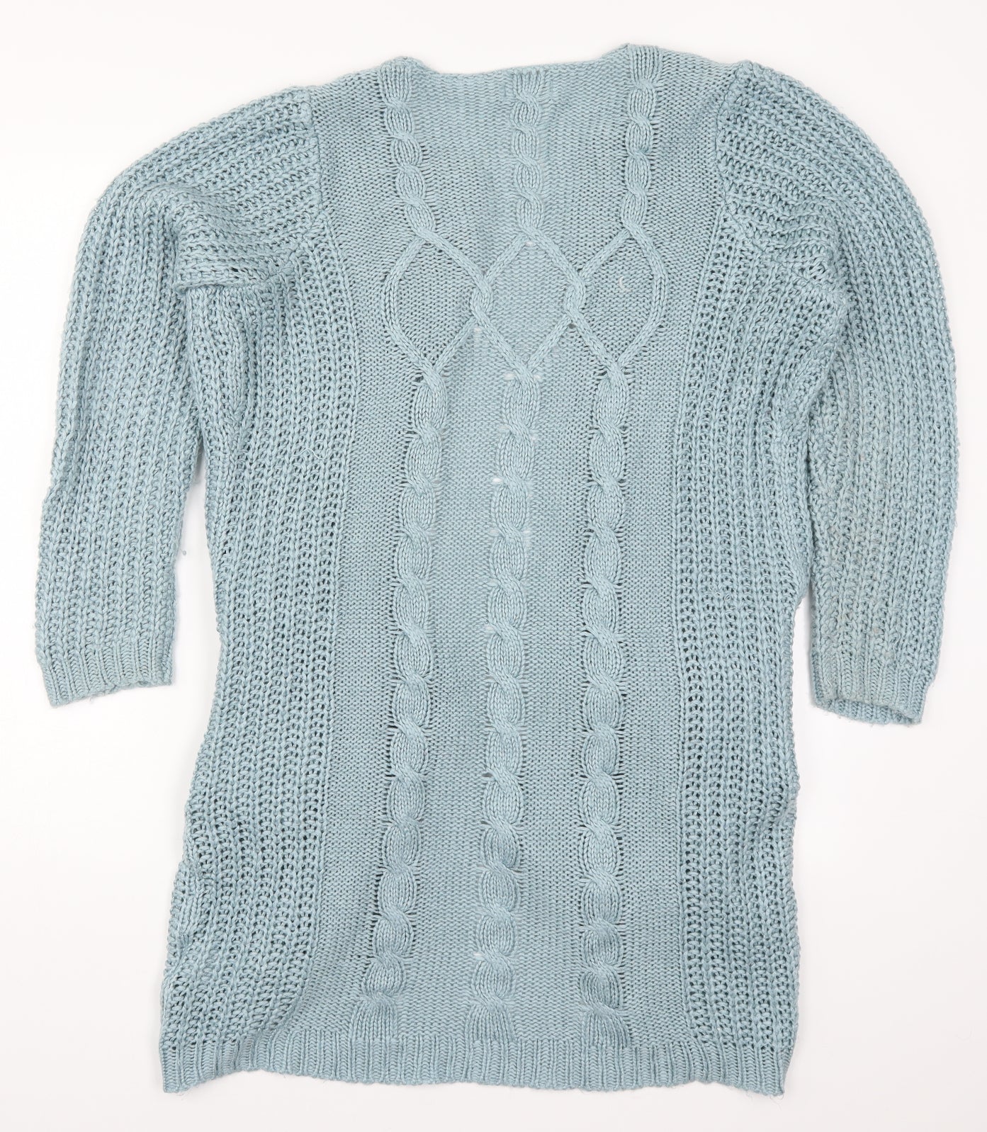 Cotton Traders Womens Blue  Knit Cardigan Jumper Size 12