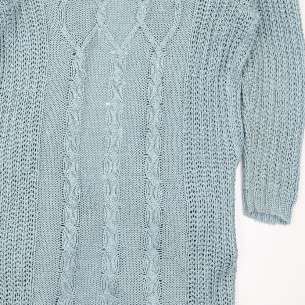 Cotton Traders Womens Blue  Knit Cardigan Jumper Size 12