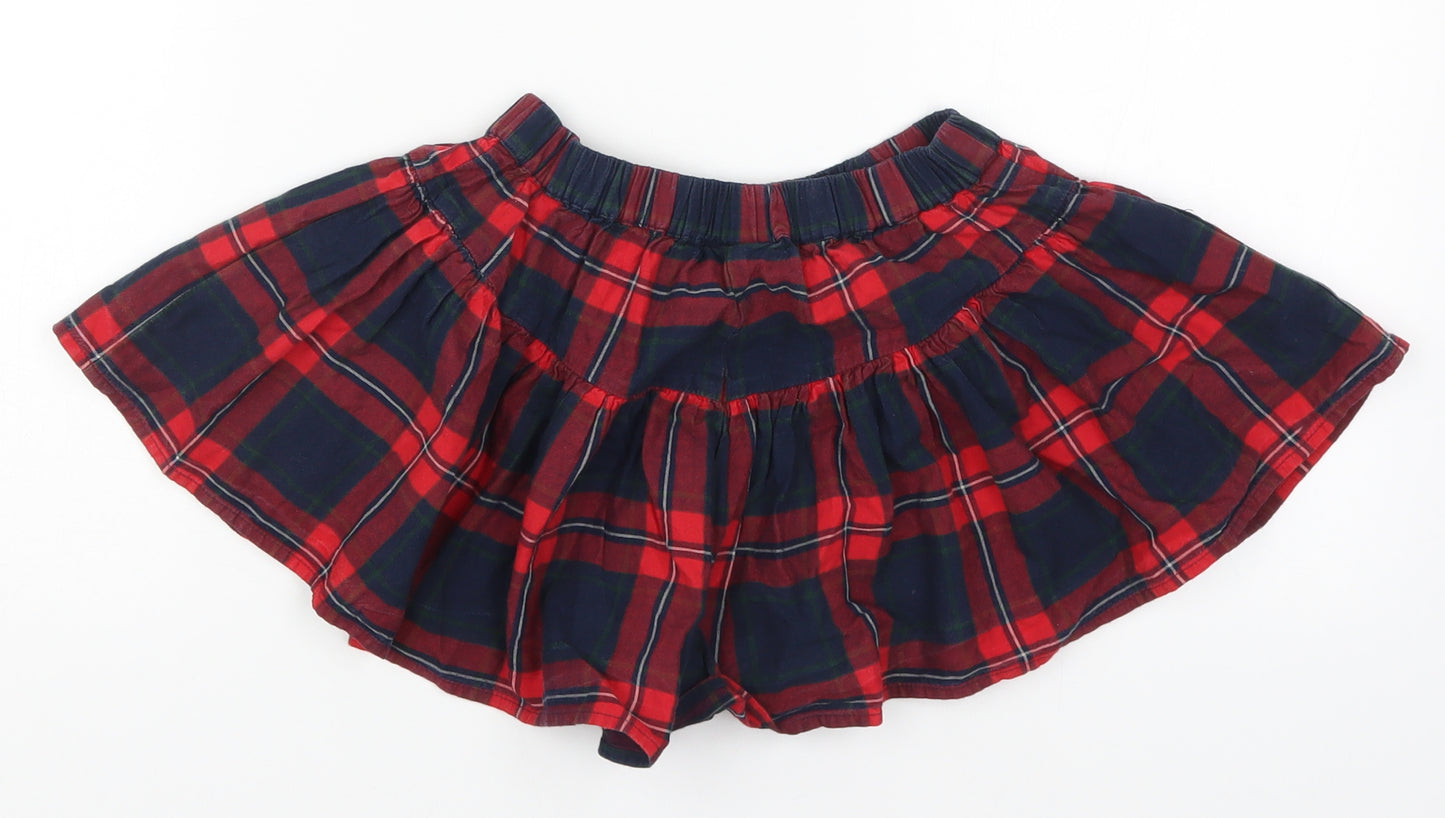 NEXT Girls Red Check  Skater Skirt Size 5 Years