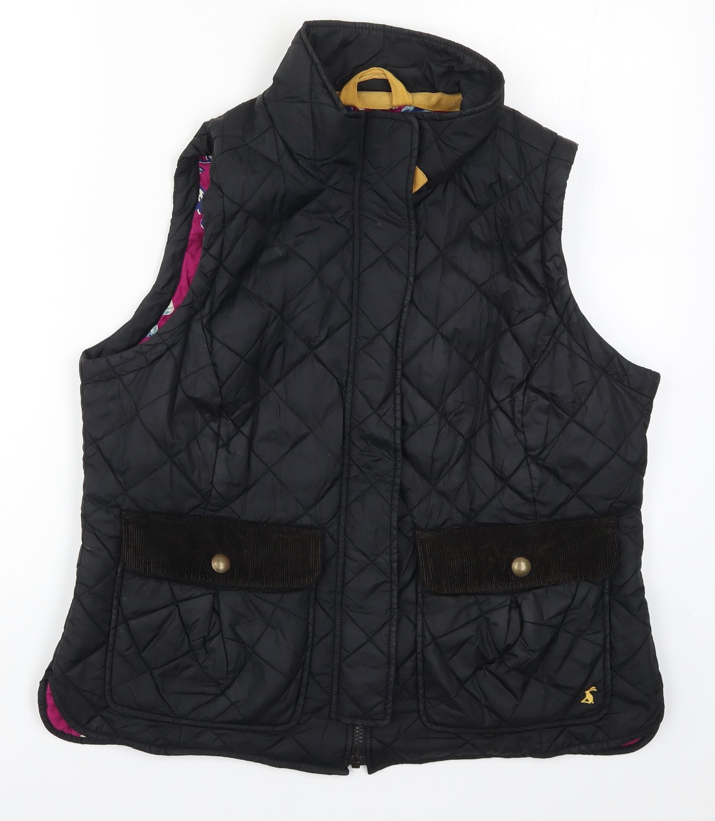 Joules Womens Black   Gilet Coat Size 16