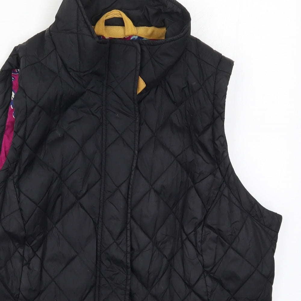 Joules Womens Black   Gilet Coat Size 16