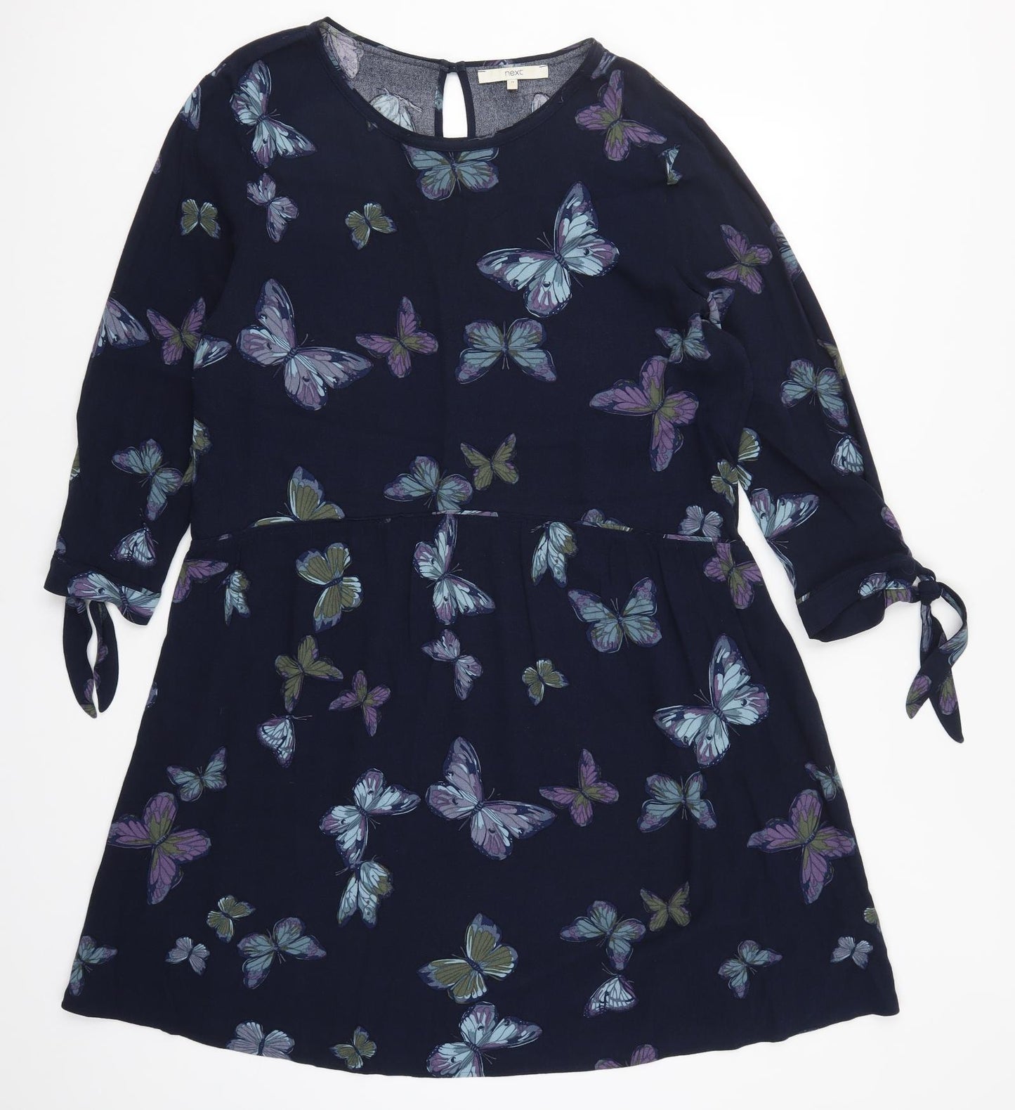 NEXT Womens Blue   Skater Dress  Size 14  - Butterflies