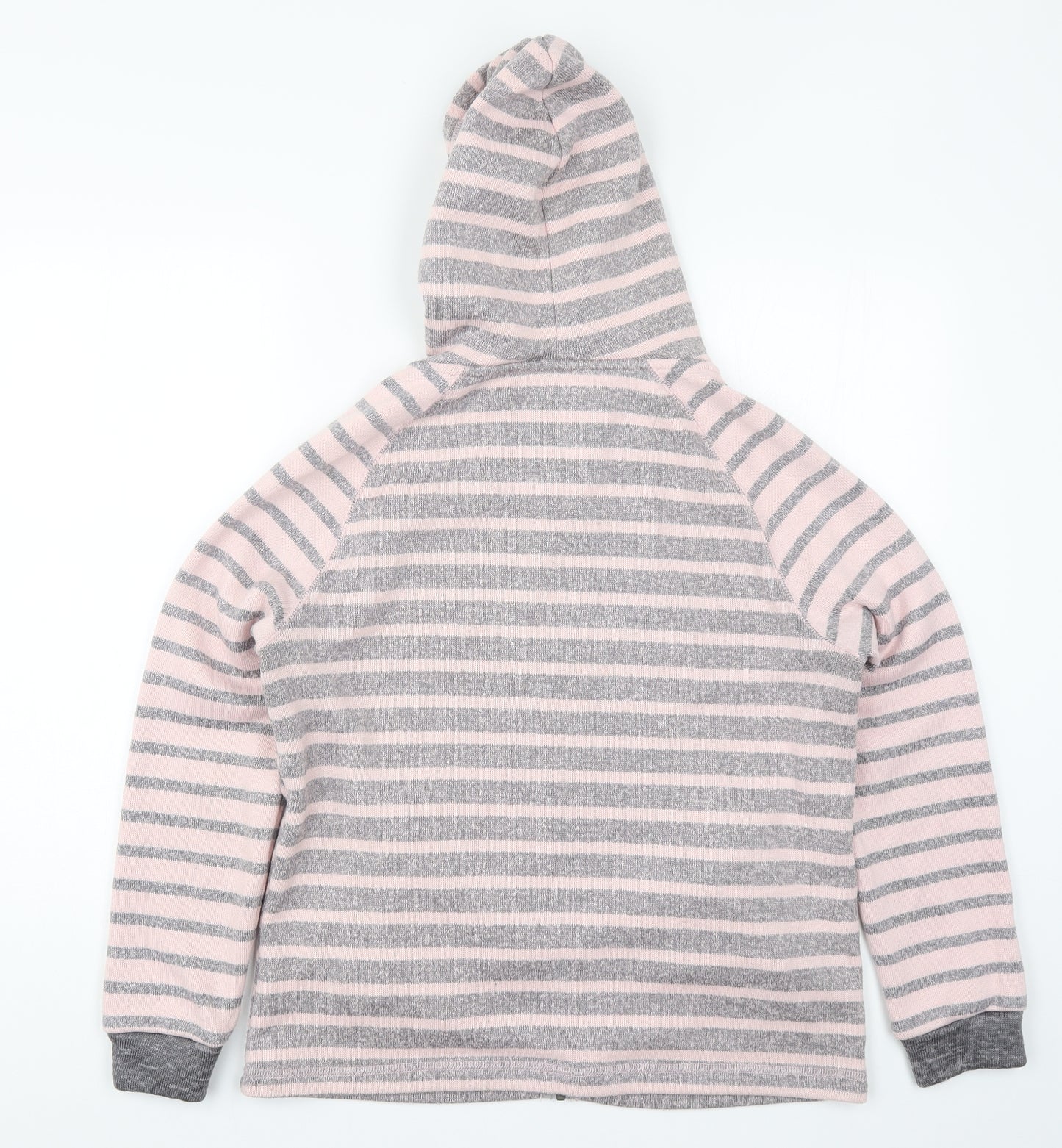 TU Womens Pink Striped  Full Zip Hoodie Size 16