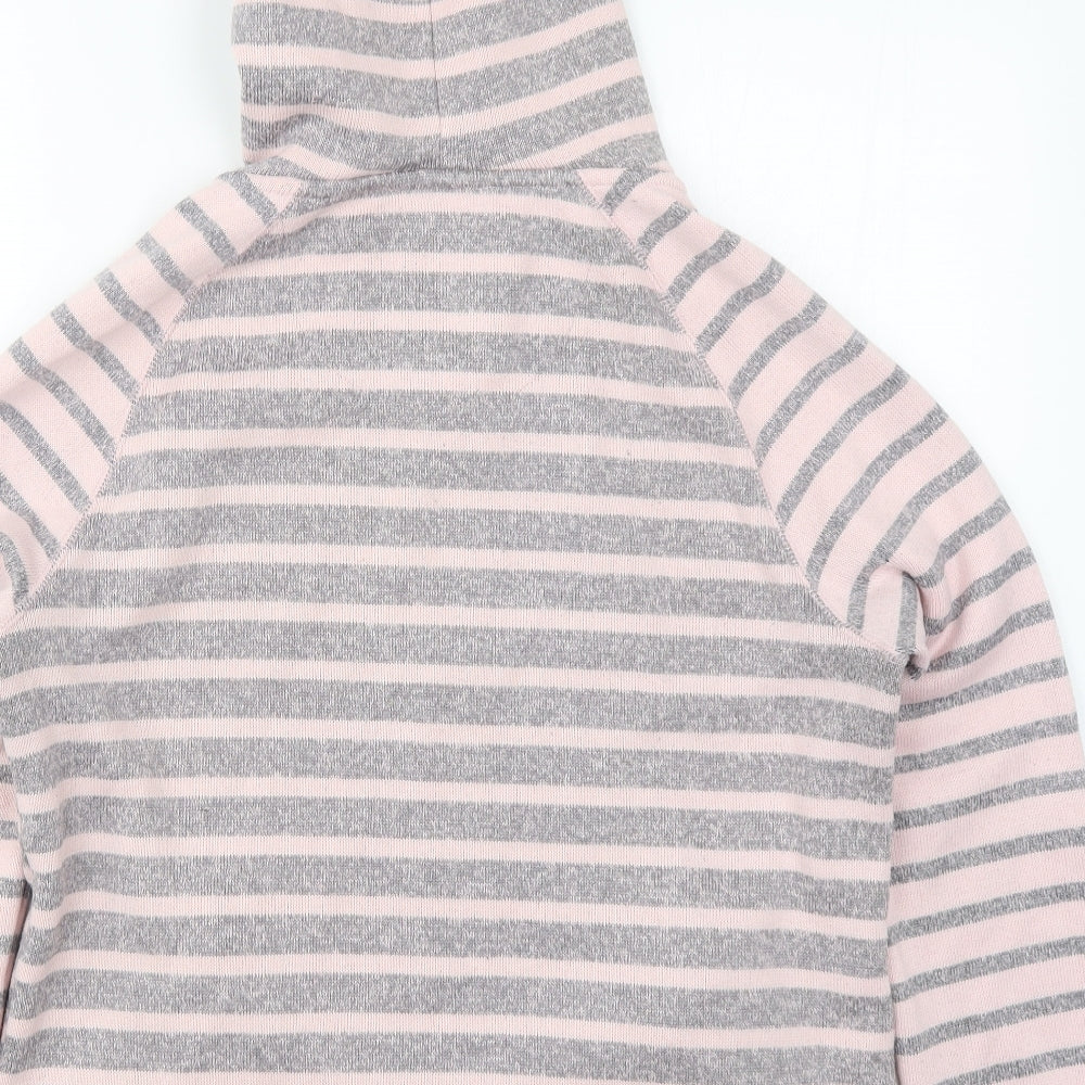 TU Womens Pink Striped  Full Zip Hoodie Size 16