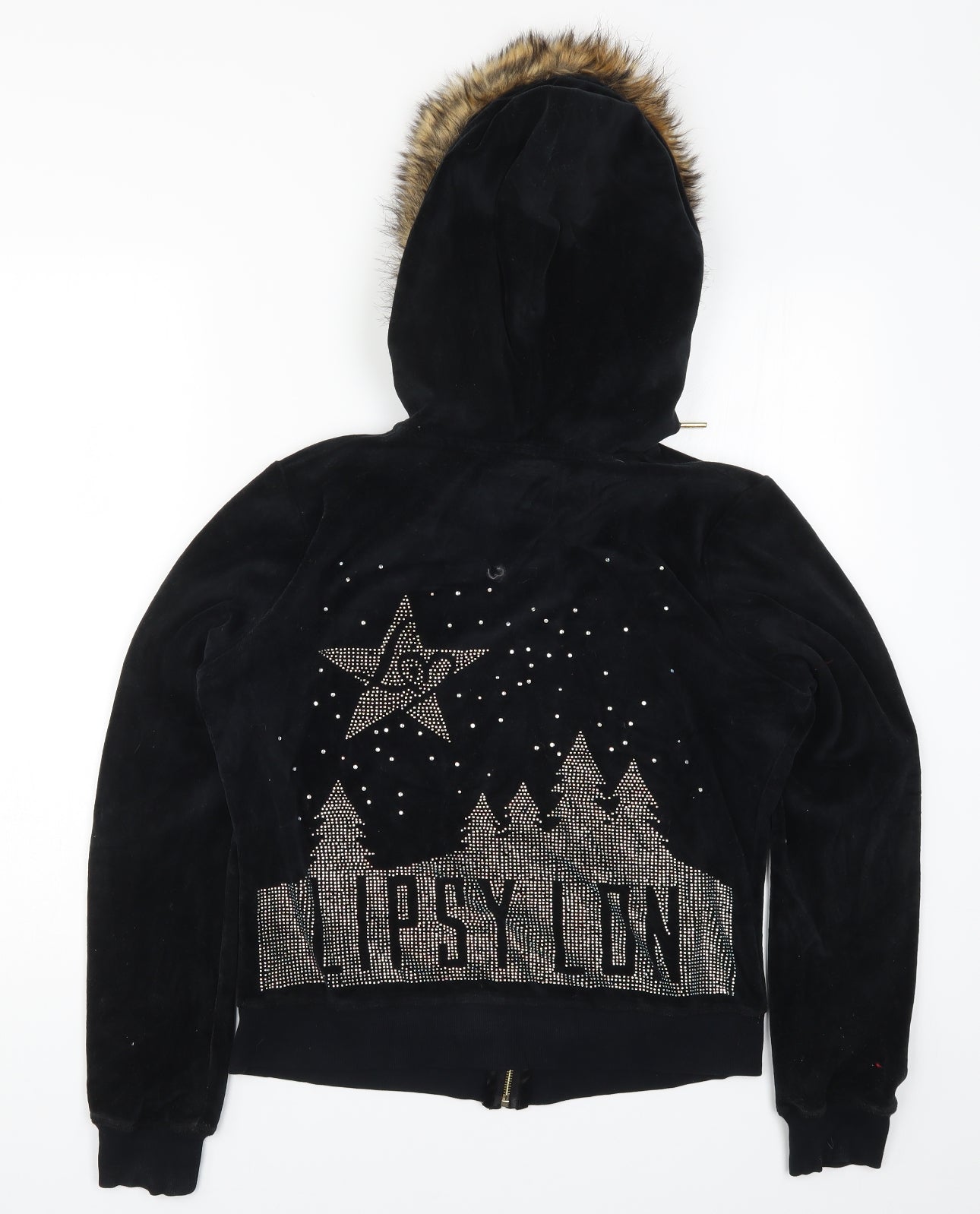 Lipsy Womens Black   Full Zip Hoodie Size 12