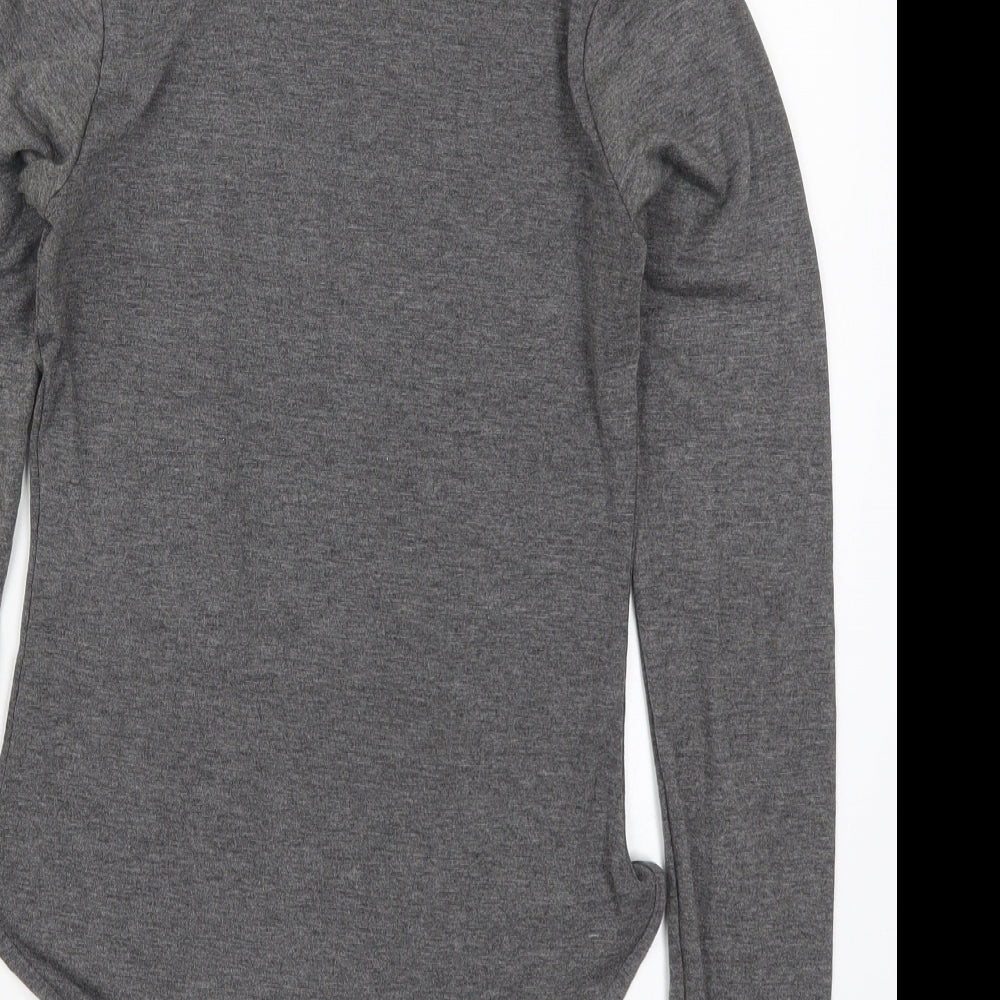 I SAW IT FIRST Womens Grey   Bodysuit One-Piece Size 12