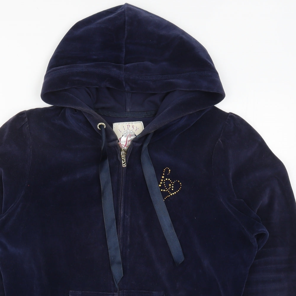 Lipsy Womens Blue   Full Zip Hoodie Size 12