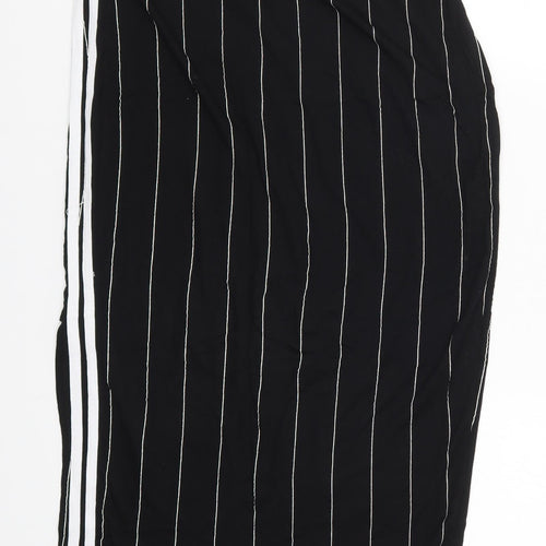 PRETTYLITTLETHING Womens Black Striped  Straight & Pencil Skirt Size 28 in