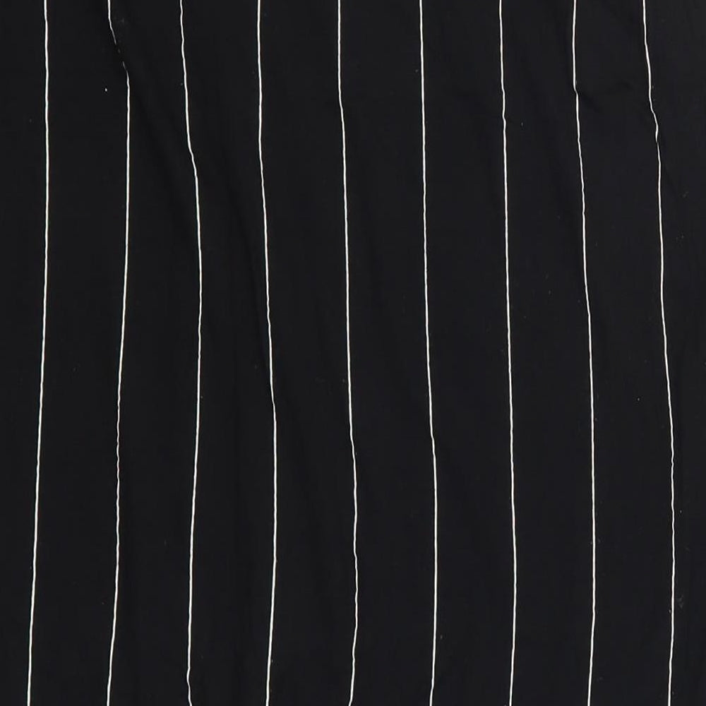 PRETTYLITTLETHING Womens Black Striped  Straight & Pencil Skirt Size 28 in