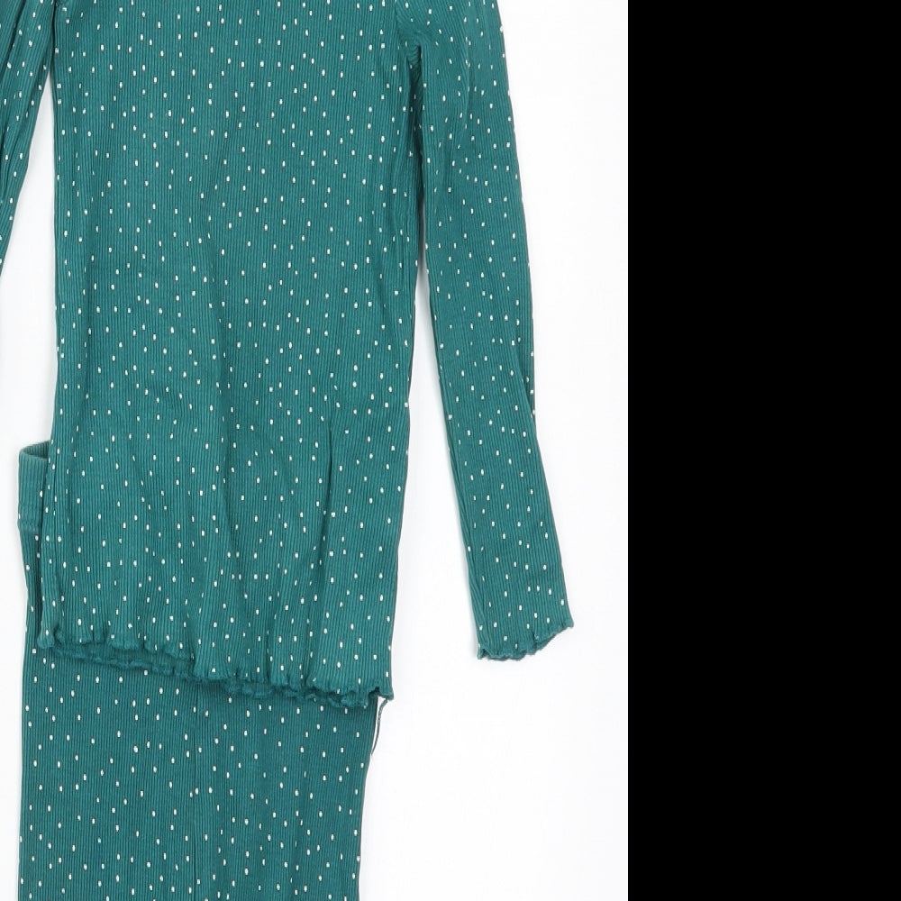George Girls Green Polka Dot  Top Pyjama Set Size 2-3 Years