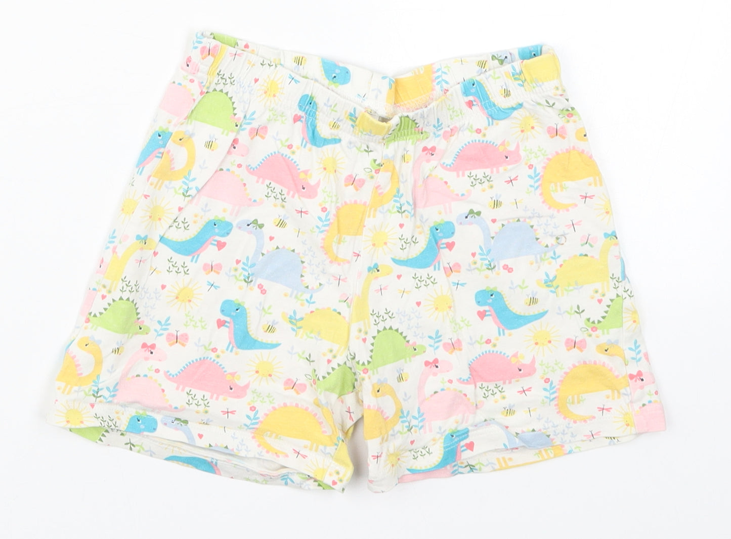 George Girls Multicoloured   Sweat Shorts Size 4-5 Years - Dinosaur Pyjamas