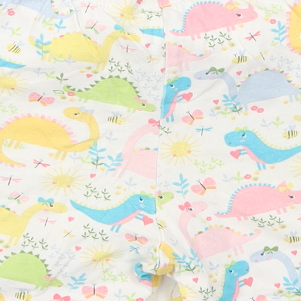 George Girls Multicoloured   Sweat Shorts Size 4-5 Years - Dinosaur Pyjamas