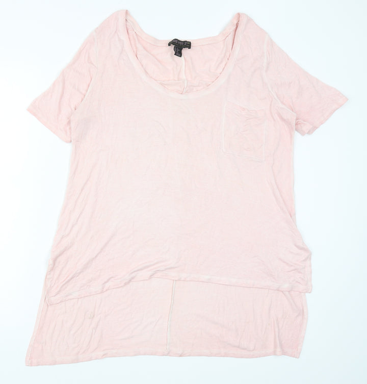 FOREVER 21 Womens Pink Basic T-Shirt Size 18