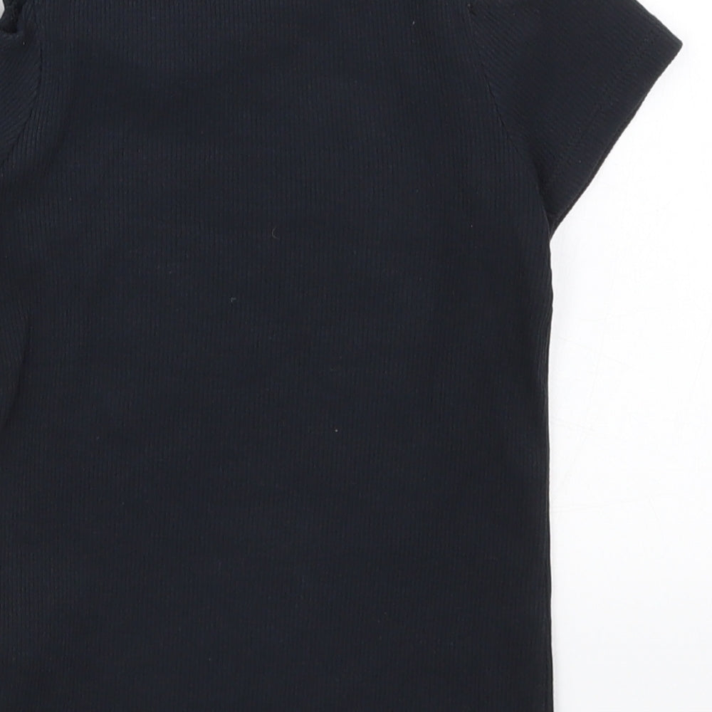 F&F Girls Black   Basic T-Shirt Size 7-8 Years