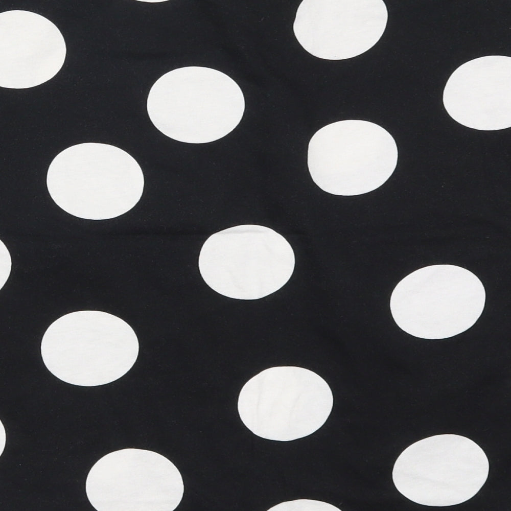 H&M Girls Black Polka Dot  Basic T-Shirt Size 11-12 Years  - NYC